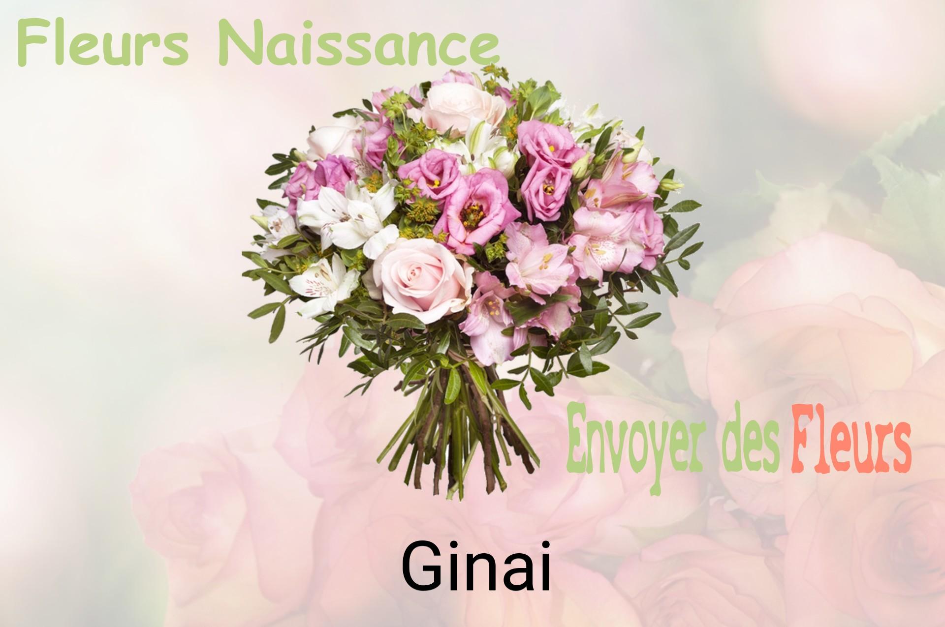 Bouquet de fleurs de naissance livré à Ginai